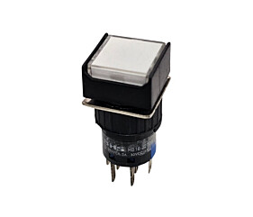 Botão Sinalizador Branco Com Trava HB16-22TDS 25Vca 3A 30Vcc 1A Bhs