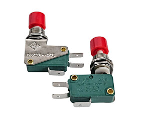 Chave Botão DS438 Sem Trava Vermelha