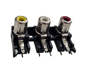 Conector Rca Triplo Para Placa