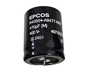 Capacitor Eletrolítico 470uF x 400V RD 105° Snapin Epcos B43504-A9477-M97 35DX45A