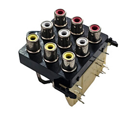 Borne Rca 9 Vias Com Conector Para Placa