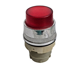 Sinaleiro Redondo Saliente Com Rosca Vermelho