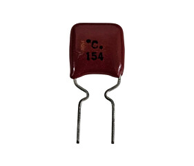 Capacitor Poliéster 150K x 50V = 154 Marron