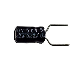 Capacitor Eletrolítico 0,47uF x 50V 85º