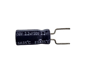 Capacitor Eletrolítico 2,2uF x 50V Esk 85° Av