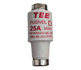 Fusível 25A 500V Diazed gL/gG Retardado Tee