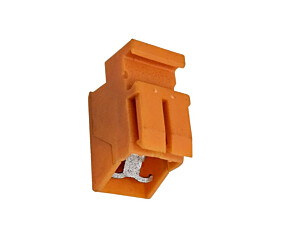 Bloco de Terminal 1 Via Com Parafuso Laranja