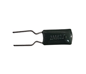 Capacitor Poliéster 5K6 x 100V= 2A562J Verde