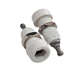 Borne 257 Branco Para Pino Banana 4MM