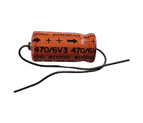 Capacitor Eletrolítico 470uF x 6,3V Axial 81000 Siemens