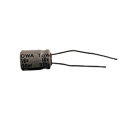 Capacitor Eletrolítico 330uF x 16V RD 85º Towa