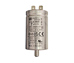 Capacitor Polipropileno 7uF x 425V 50/60Hz Alumínio Com Parafuso Ducati 416.25.0929