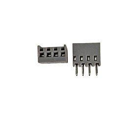 Conector KK 2,54MM Fêmea 4 Vias 180º Cinza