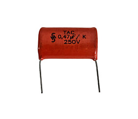 Capacitor Poliéster 470K x 250V = TAC 0,47uF/K 250V Siemens