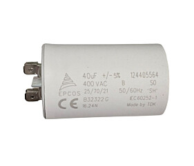 Capacitor Polipropileno 40uF x 400Vac 50/60Hz Plástico Faston Epcos