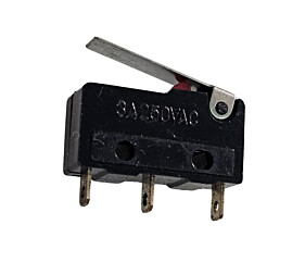 Chave Micro Switch 3A 250V 3 Terminais Preta