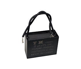 Capacitor de Ventilador 6uF x 450V Plástico Fio CBB61 Tk