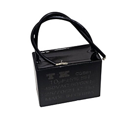 Capacitor de Ventilador 10uF x 450V Plástico Fio CBB61 Tk