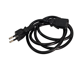 Cabo de Força 2 Pinos 1,2Mts General Preto