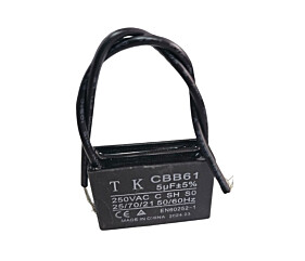 Capacitor de Ventilador 5uF x 250Vac Fio CBB61 TK