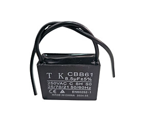 Capacitor de Ventilador 8,5uF x 250Vac Fio CBB61 TK