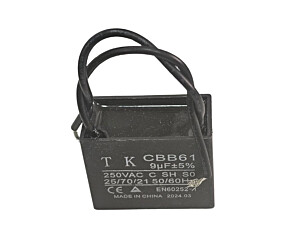 Capacitor de Ventilador 9uF x 250Vac Fio CBB61 TK