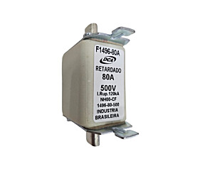 Fusível 80A 500V 120kA NH00 Retardado F1496-80A Dca