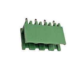 Borne 4 Terminais Macho Verde 180°