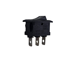Chave Gangorra KCD1-101 2/8A 250V 2 Posições Preta 3 Terminais 