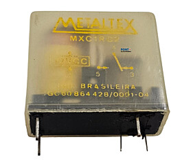 Rele MXC1RC2 12VCC 5 Terminais Metaltex