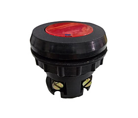 Botão de Comando Redondo Vermelho Aralplas