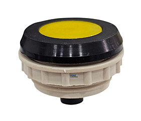 Botão de Comando Redondo Amarelo