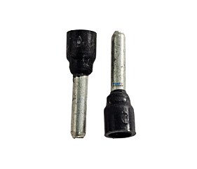 Terminal Ilhós Tubular Preto Para Elétrica