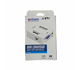 Mini Conversor Áudio e Vídeo/Hdmi Para Vga CC-HV1K Exbom 1