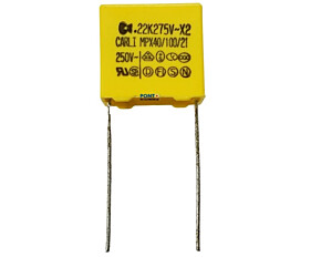 Capacitor Poliéster 220K x 275V = .22K275V-X2 Carli 