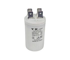 Capacitor Polipropileno 2uF x 450Vac 50/60Hz Plástico Faston CBB60 TK