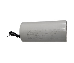 Capacitor Polipropileno 25uF x 440/450Vac 50/60Hz Plástico Fio Epcos