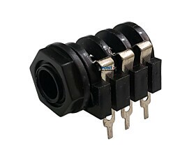 Conector Jack J10 Estereo Plastico Circuito Aberto 90º
