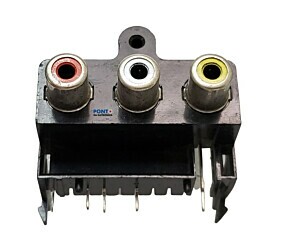 Borne Rca Tripla 90º