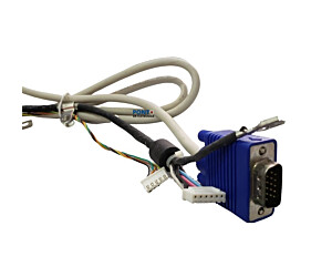 Cabo de Dados DB15 Macho VGA x 6 Vias + Terra + 5 Vias 1,50 Metros