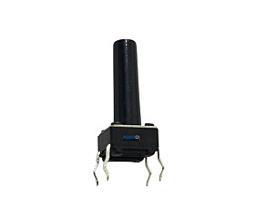 Chave Tactil KFC-A06 6X6X15 4 Terminais 180º Preta