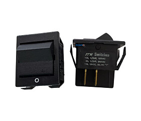 Chave Gangorra Liga Desliga Preta 10A 1/2HP 125V - 8A 1/2HP 250V ITW Switches