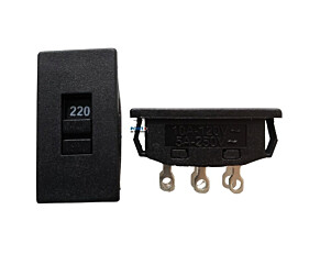 Chave HH 110V / 220V 10A 120V 5A 250V Deslizante Preta 6 Terminais 