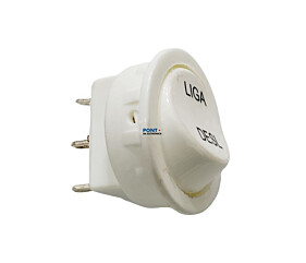 Chave Gangorra Liga Desliga 10A 3 Terminais Branca