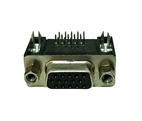 Conector DB15 Fêmea VGA 90º Solda Placa 