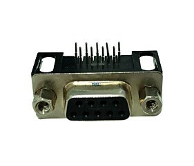 Conector DB9 Fêmea 90º Solda Placa