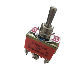 Chave Alavanca Metálica KN-1322 On-Off-On 6 Terminais 15A 250V E-TEN1322