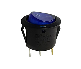 Chave Gangorra KCD1-106N 6A 250V 10A 125V Azul 3 Terminais
