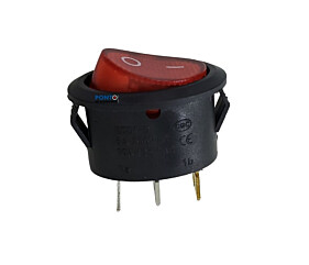 Chave Gangorra KCD1-115N Vermelha 6A 250V 10A 125V 3 Terminais