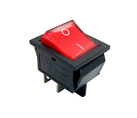 Chave Gangorra KCD4-201N Vermelha 4 Terminais 15A 250V 20A 125V